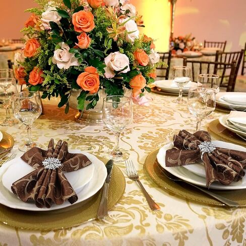 عيد الميلاد منديل الدائري ندفة الثلج حلقات منديل حامل مشبك حجر الراين كريستال المعادن منديل الدائري عيد الميلاد الفضة منديل الدائري لعيد الميلاد الزفاف عشاء الجدول الديكور (نمط رائع، 6 قطع) in Kuwait