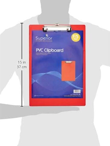 Seco ECO PVC Covered Foldover Recycled Clipboard with Low Profile Clip, Fits Letter Size and All documents up to 8 x 12’’ - Blue (Pack of 12) in Saudi Arabia