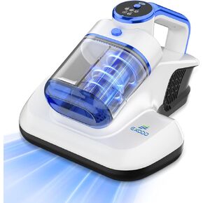 Bed Vacuum Cleaner -Cordless Mattress Vacuum Cleaner with 253.7nm UV-C Light & 16 Kpa Strong Suction.HEPA Filter,Widened Suction Port, Low Noise,Suitable for Dust, Pet Hair, Etc
