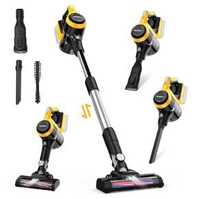 Cordless Vacuum Cleaner for DeWalt 20V Battery, 30KPa 180° Bendable Wand 6 in 1 Lightweight Stick Vacuum Smart Screen 350W Brushless Motor Hardwood Floor Floor Pet Hair Carpet(Battery not Include)