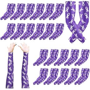 24 زوجًا من أكمام الذراع ذات الشريط الأرجواني للتوعية بالسرطان من أجل العنف المنزلي ومرض الزهايمر وسرطان البنكرياس والتوعية بمرض الذئبة، وأكمام كرة القدم غطاء ذراع رياضي لكرة السلة البيسبول in Kuwait