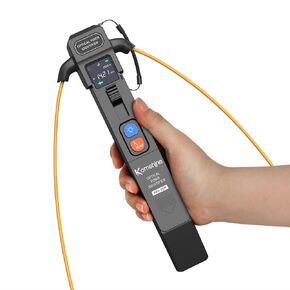KomShine Optical Fiber Identifier KFI-35P with OPM -50~+26dBm, 800-1700nm Direction Indicator with LED, Fiber Traffic Identifier Detector Tips for 0.25mm 0.9mm 2.0mm 3.0mm Cable