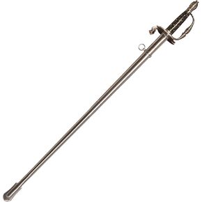 Forgemith Sword of Zorro The Chivalrous,Medieval Ceremonial Command Real Sword，Musketeer Sword，Metal Scabbard or Leather Sheath Western Sword，Not Sharp