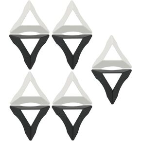 10PCS Triangle Display Stand Plastic 75x75mm Toy Placement Bottom Bracket Ornament Cube Base Cube Stand Cube Tripod Black White
