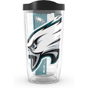 Tervis NFL Philadelphia Eagles Colossal Made in USA Double Walled Insulated Tumbler Travel Cup Keeps Drinks Cold & Hot, 16oz, Classic