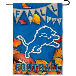 WinCraft Detroit Lions Fall Leaves Decorative Football Garden Flag Double Sided Banner
