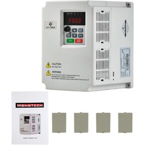 Monstech Professional VFD Variable Frequency Drive 4KW 5HP 220V AC Inverter Drive for CNC Variable Frequency Drive for Spindle Motor Speed Control (Three Phase Input,Three Phase Output)