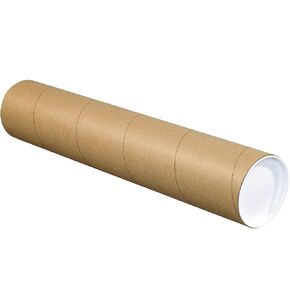 AVIDITI Mailing Tubes with Caps, 2 Inch x 30"L, 15-Pack | Cardboard Tube Mailer for Poster Box, Blueprint, Teachers, Artwork, Long Art Holder, 2x30 Kraft