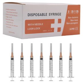 3ml Disposable Syringe with 23Ga 1 Inch Needle (30 Pack ) , Individual Package