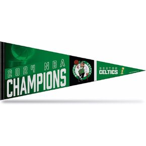 Rico Industries NBA Basketball Boston Celtics 2024 NBA World Champions 12" x 30" Felt Wall Décor Pennant - Great for Home/Bed Room/Man Cave Décor