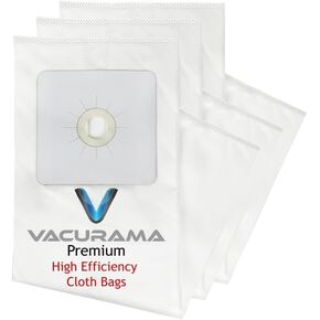 Premium Non-Woven Cloth Central Vacuum Bags Compatible for NuTone 391, Beam, Electrolux, Kenmore, Canavac, Titan, Broan, Eureka, Hoover, Nilfisk Central Vacs - Multi-Layered- 3-Pack