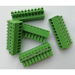 New for 5Pcs 10 Pin - 3.81mm Pluggable Quick Connector - Terminal Block - Phoenix Plug, 300V 8A