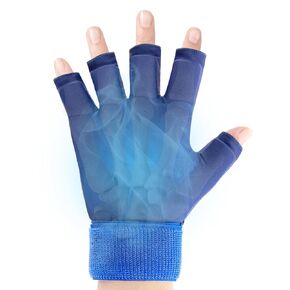 Finger Arthritis Compression Hand Ice Pack Gloves for Pain Relief Adjustable Wrist Ice Pack for Hot & Cold Therapies, Reusable Blue Ice Glove, Gel Finger Ice Pack for Tendinitis, Carpal Tunnel