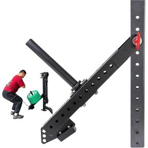 Multi Use Belt Squat Attachment with Lever Arms fits for 2"" X 2"", 2""X 3"" and 3""X 3"" Square Tube Power Cages Home Gym Accessory for Strength Training with 330 lbs Capacity, black in Saudi Arabia