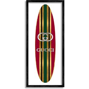 Stupell Industries Red Green Designer Logo Surfboard Fashion Motif, Design by Madeline Blake