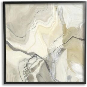 Stupell Industries Intricate Abstract Marble Geode Pattern Modern Beige, Design by Alpenglow Workshop
