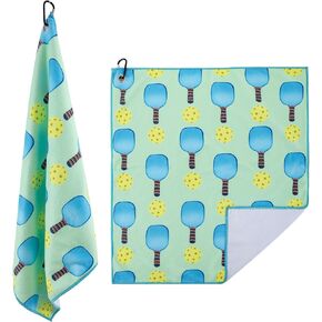 Pickleball Towel,Paddle and Balls Golf Ball Towels,Pickleball Gift for Women,Fashionable Prints Funny Pickleball Towels, Pickle Ball Accessories (Pickleball)