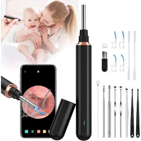 Ear Wax Removal Ear Cleaner with Camera,1296P HD Endoscope Earwax Remover Tool with 6 LED Lights,Wireless Ear Otoscope Ear Cleaning Tool for iPhone, iPad & Android Smart Phones