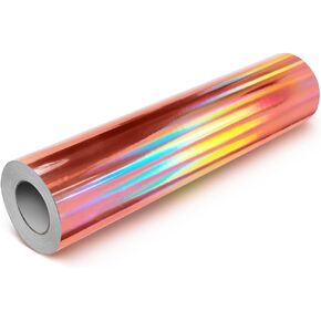 VViViD Rainbow Lazer Silver Holographic Chrome DECO65 Permanent Adhesive Craft Vinyl Roll for Cricut, Silhouette & Cameo (1ft x 6ft)