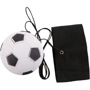 White Soccer Wrist Ball Wristband Sports Balls on a String Toy Includes Basketball, Baseball and Football Return Rubber Rebound Ball for Boys Girls Party Favor, Exercise or Play Sports (1.9 inches)