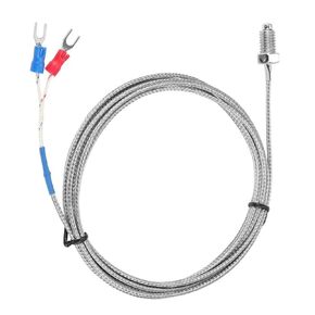Thermocouple Sensor Probes, 0-400℃ M8 Screw Thread Type K Sensor High Temperature Thermocouple(2M)