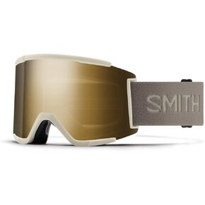 SMITH Squad XL Snow Goggles – Adult Ski & Snowboarding Goggles with Distortion-Free Optics, Anti-Fog Performance & 100% UV Protection – for Men & Women – Chalk, ChromaPop Sun Black Gold Mirror