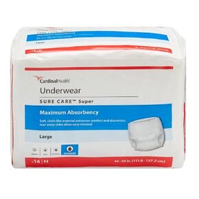 1215 Super Heavy Absorbency Protective Underwear, Large (1 case of 64 eaches)
