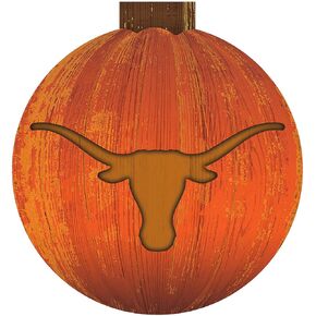 Fan Creations NCAA Texas Longhorns Unisex University of Texas 12 in. Halloween Pumpkin Sign, Team Color, 12 inch