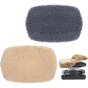 Nuanchu 2 Pcs Massager Cover Rub Massager Cover Fleece Pad Cover Compatible with Jeanie Rub Massager Soft Sheepskin Pad Cover Washable Massage Pad for Comfortable and Effective Massaging