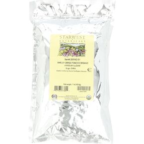 Starwest Botanicals Organic Barley Grass Powder, 1-pound Bags (Pack of 2)