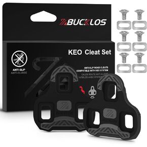 Bucklos KEO Pedals for Road Bike - Bicycle Clipless Sealed Bearing Nylon/Carbon Ultegra Clip Pedals for Indoor Cycling (9/16")