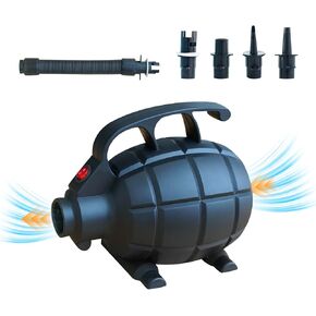 مضخة هواء كهربائية من vapaus مع 4 فوهات لحصيرة الجمباز القابلة للنفخ، مراتب هوائية، لعبة حمام السباحة، حوض عائم، مضخة نفخ سريعة الملء (تيار متردد 110-120 فولت (500 واط)) in Kuwait