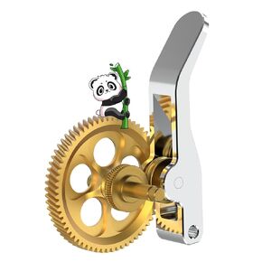 BIQU Panda Claw Upgrades Gold RNC Nano Coating Hardened Mold Steel Extrusion Gear, Compatible with Bambu-Lab X1/P1 Series 3D Printers. High Wear and Corrosion Resistant Brass Material Reduction Gear