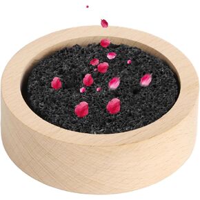 Wood & Lava Rock Essential Oil Diffuser, Black Lava Rock Stone Diffuser, Rock Diffuser with Natural Wood Base, Stone Diffuser for Home, Offices, Cars, Yoga, Sauna, SPA