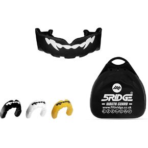 Mouthguard Slim Fit, Junior Gum Shield with Case for Youth Combat Sports, MMA, Rugby, Judo, Karate, Hockey, Soccer, MMA Boxing, Martial Arts, Basketball & All Contact Sports (Black, Junior)