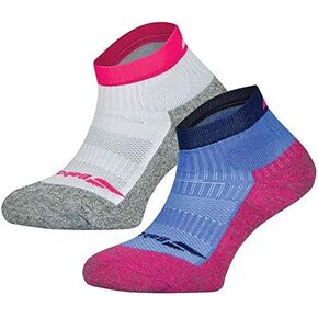 Babolat Women's Pro 360 Tennis Socks, White/Red/Estate Blue (as1, numeric, numeric_4_point_5, numeric_7, regular, regular)