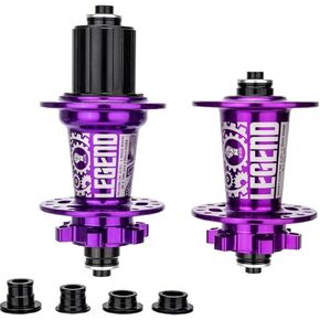 TEQIN Bike Hubs, 32 Holes 6 Claws Aluminum Alloy Quick Release MTB Hub, 8-13 Speed Mountain Bike Disc Brake Hubs Purple HG