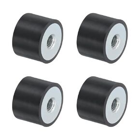 uxcell 20 x 15mm M6 Thread Female Rubber Mounts,Vibration Isolators,Replaces Anti Vibration Pads Flat Silent Block Base Block 4Pcs