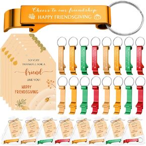 Friendsgiving Party Favor Friends Thanksgiving Bottle Opener Keychain Thank You Gifts Souvenirs for Guest(40 Sets)