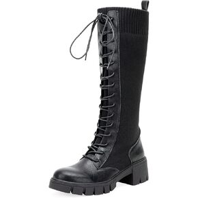 Jeossy Women's 9603 | Knee High Boots | Platform Chunky Heel Boots for Women