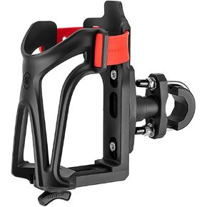 ROCKBROS Motorcycle Cup Holder Bike Water Bottle Holder for 2.3"-3" Diameter Adjustable Bottles Size with 360°Rotatable Base, Bicycle Drink Cage for Handlebar Frame with Screw Tool