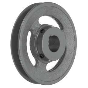 uxcell BK60-1 1/8 V-Belt Sheave 1-1/8"Bore 5.75"OD Single Groove Web Sheave Bored-to-Size Sheave, Cast Iron, Belt Section for 3L or B Belt