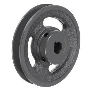 uxcell AK46-5/8 V-Belt Sheave 5/8"Bore 4.45"OD Single Groove Web Sheave Bored-to-Size Sheave, Cast Iron, Belt Section for 4L or A Belt