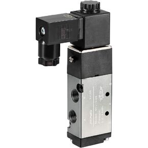 uxcell AC 24V 5 Way 2 Position 1/8" PT,Pneumatic Air Control Solenoid Valve,Internally Single Piloted Acting Type Red Light,4V110-06