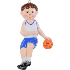 Personalized Basketball Boy Sports Ornament- Basketball Ornaments for Christmas Tree Decor - Custom Boy Basketball Player Ornament - Men’s Basketball Ornament – Sports Fan Ornament