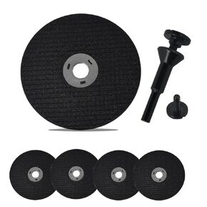 3 inch Cut Off Wheels with 1/4" Mounting Mandrel Kit, Mini Cutting Wheels Cutter Discs with 3/8" Arbor Hole for Die Grinder Cut-Off Wheels Mandrel Kit for Metal, Tile, Cement (5pcs +1pack Mandrel)