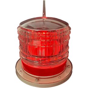 Steady-ON or Flashing 2NM IP67 Solar LED Marina Dock Barge Boat Safety Beacon Light