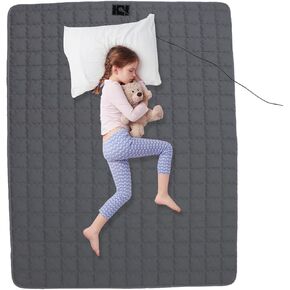Grounding Mat, Grounding Anti-Slip Pad,Grounding Sleep Sheet with 15ft, Silver Fiber Fabric Sleep Blanket,High Conductivity Design,Improve Sleep and Promote Wellness Grounding kit (Grey, 35 * 50in)
