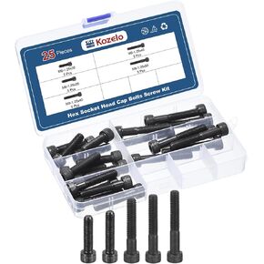 50pcs M4 Socket Head Cap Screws Bolts Nuts Assortment Kit - [M4x30/35/40/45/50mm] Alloy Steel Fully Threaded Black Oxide 12.9 Internal Hex Screw for 3D Printer Use in Kuwait