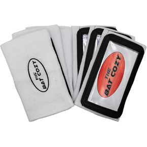 Bat Cozy Premium Wrist Coach (Pack of 6-Youth or Adult), Superior Design for Quick Access and Secure Play Card Storage, Play Call Wristband, Football, Flag Football, Softball, Baseball, Black or White